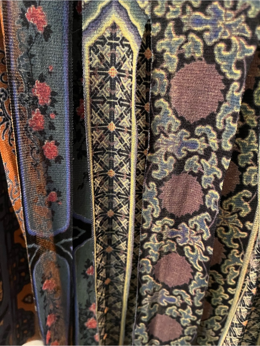 Bohemian Patterned Midi Skirt in Blue, black and Gold - Picture 8 of 8
